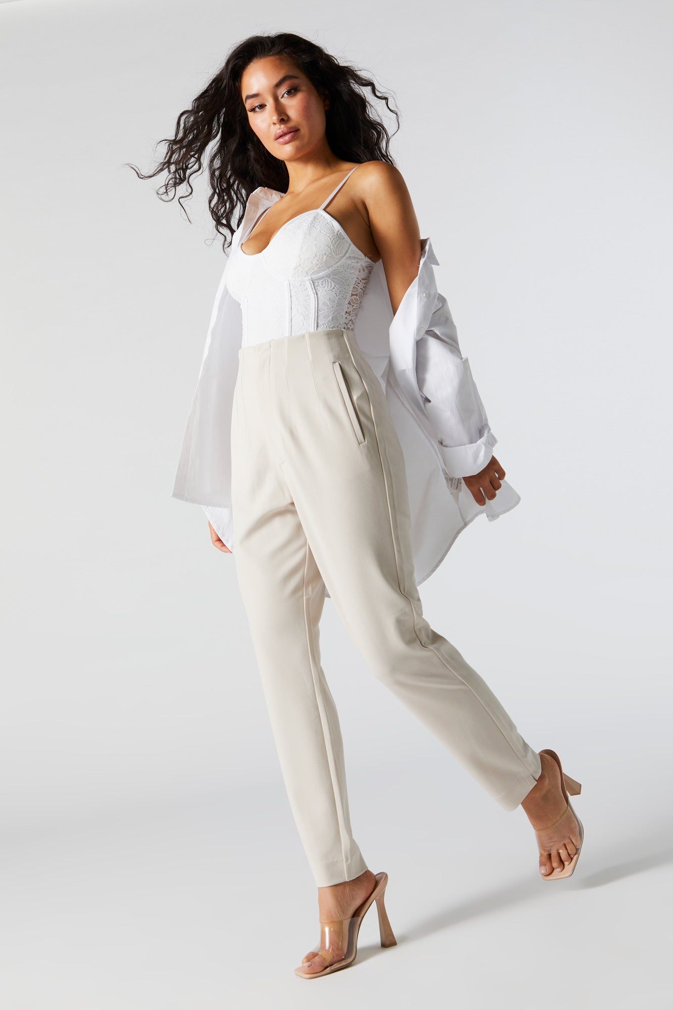 Crepe Pleated Dress Pant sold by Urban Planet