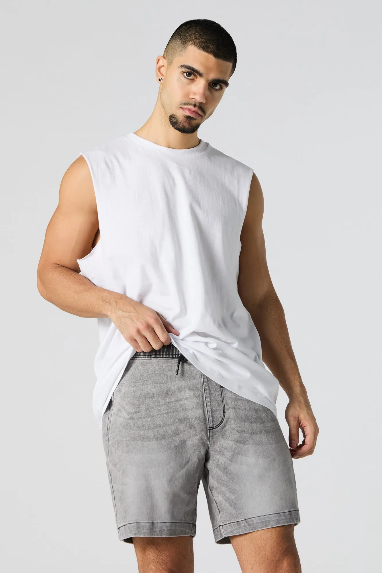 Drawstring Denim Short sold by Urban Planet product image thumbnail 4