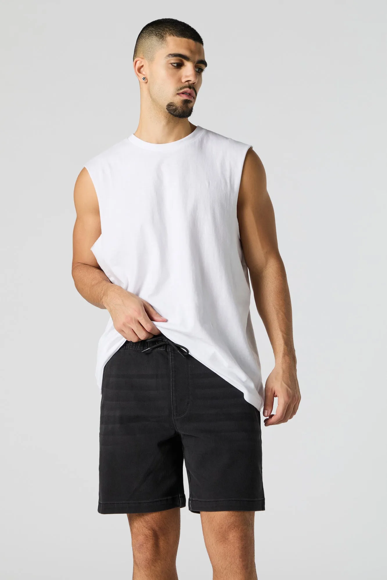 Drawstring Denim Short sold by Urban Planet