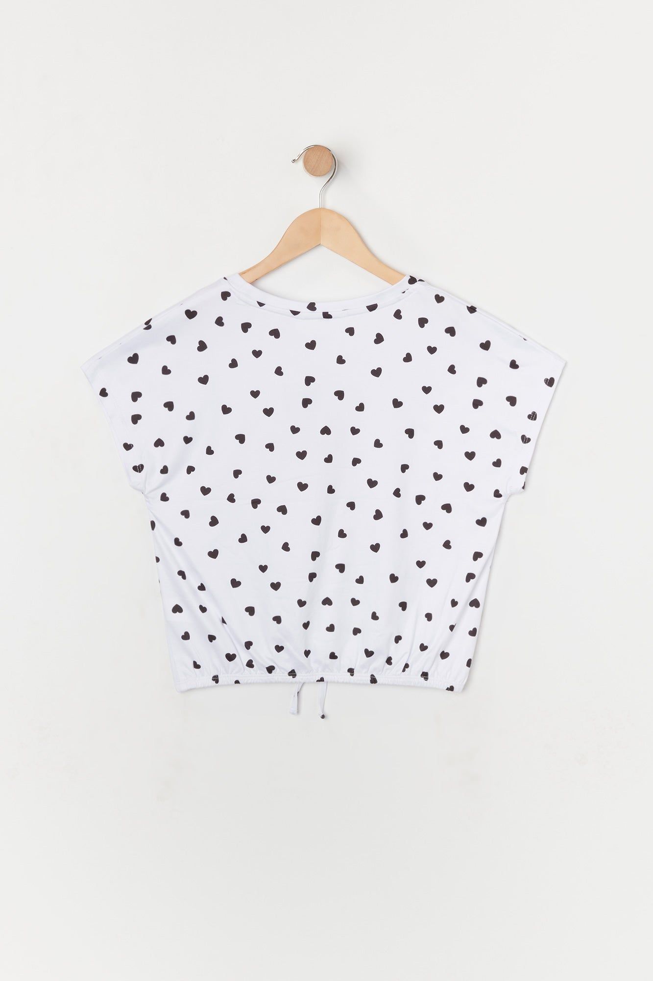 Girls Heart Print Front Tie Top sold by Urban Planet product image thumbnail 2