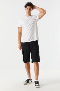 Short cargo noir en coutil sold by Urban Planet