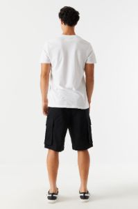 Short cargo noir en coutil sold by Urban Planet