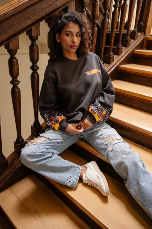 Light Wash High Rise Distressed Straight Leg Jean sold by Urban Planet