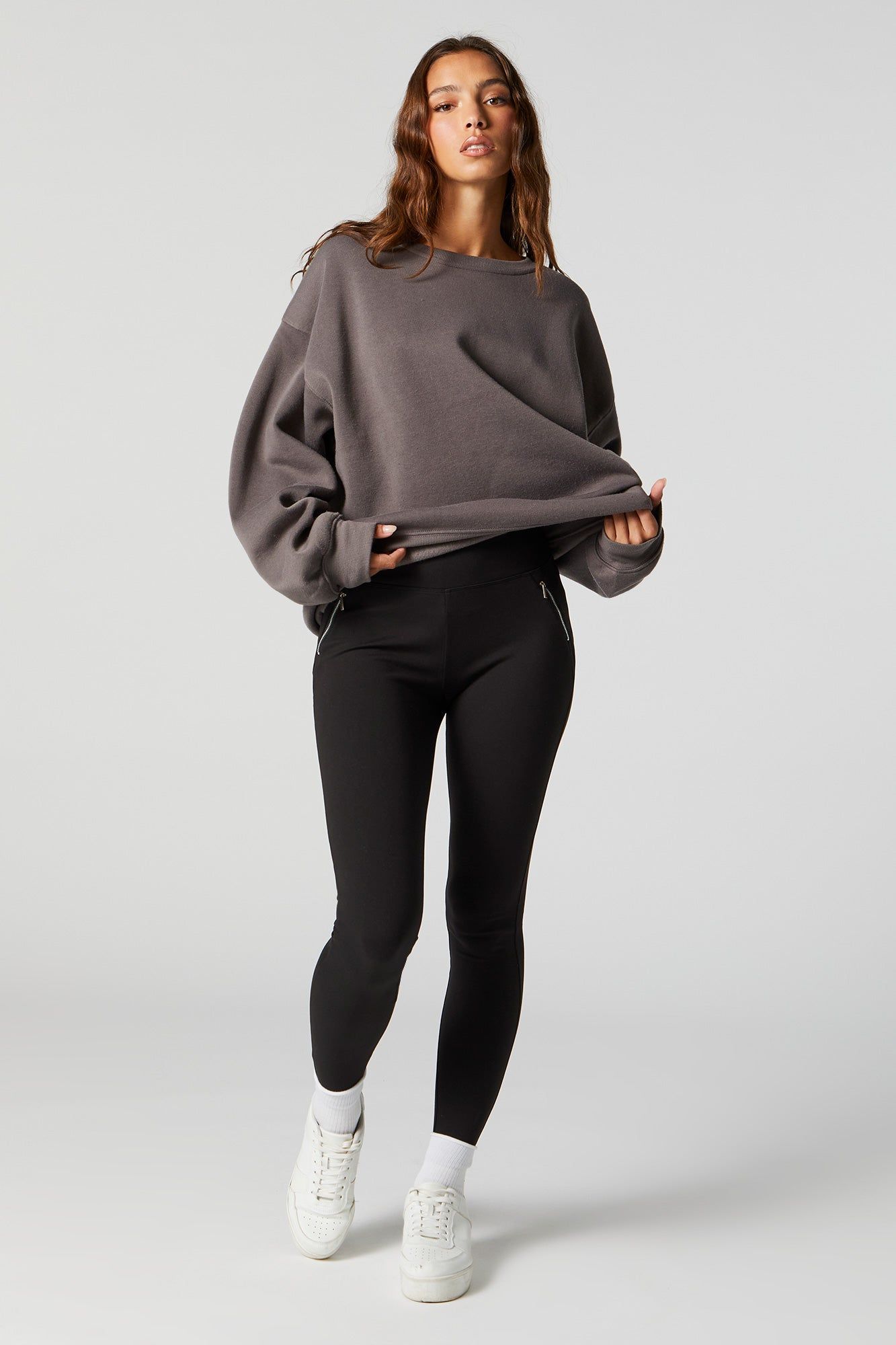 Solid Zip Pocket Legging sold by Urban Planet