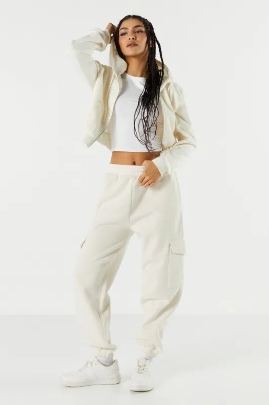 Fleece Cargo Pocket Jogger sold by Urban Planet