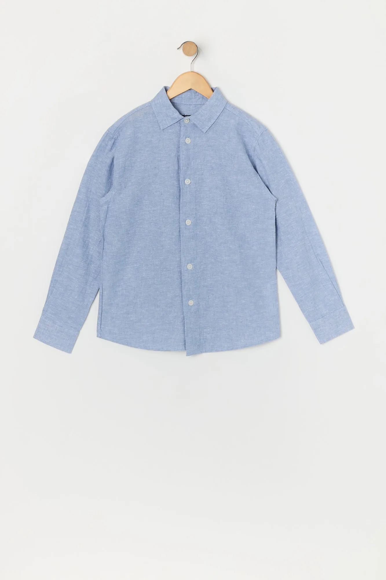 Boys Linen Button-Up Top sold by Urban Planet