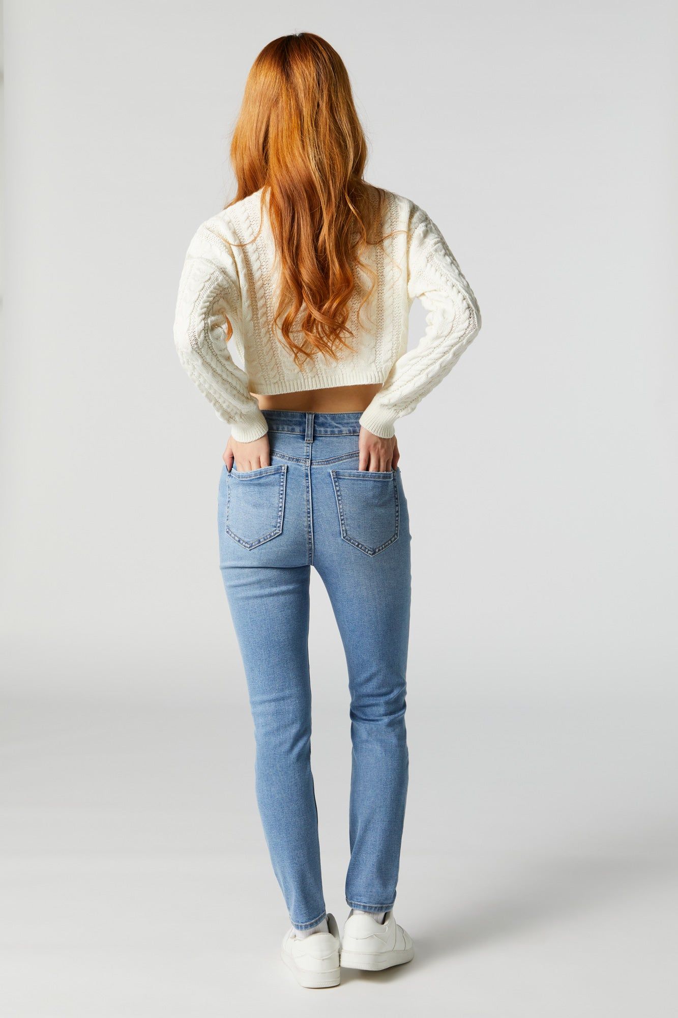 Miami Medium Wash Distressed High Rise Jean sold by Urban Planet product image thumbnail 3