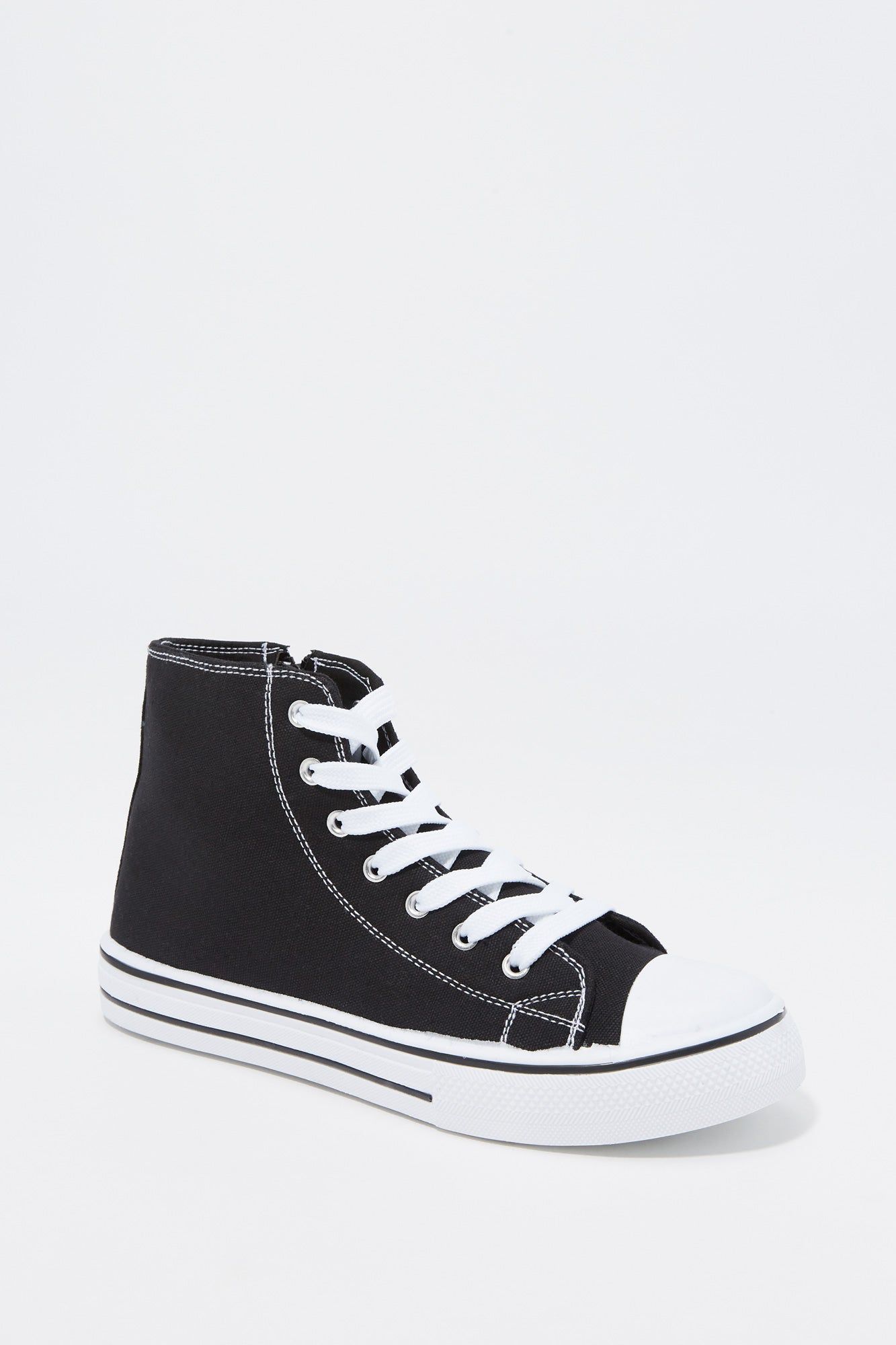 Girls Canvas High Top Lace Up Sneaker sold by Urban Planet product image thumbnail 6