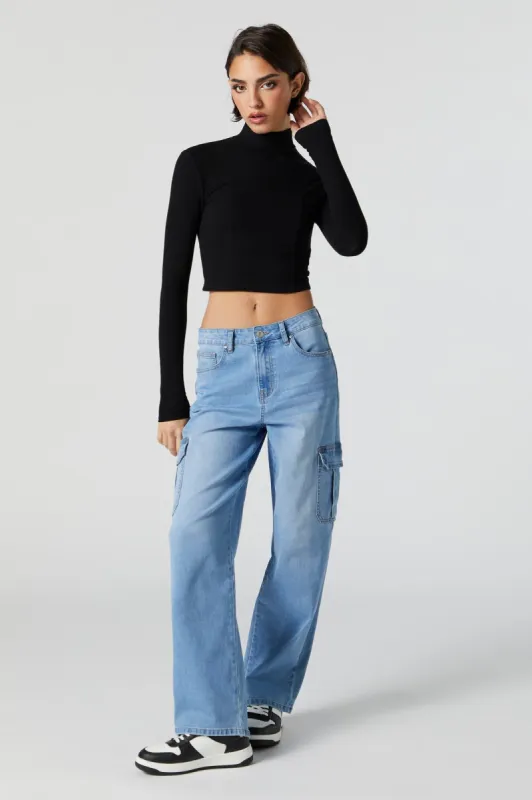 Jean cargo délavé pâle sold by Urban Planet