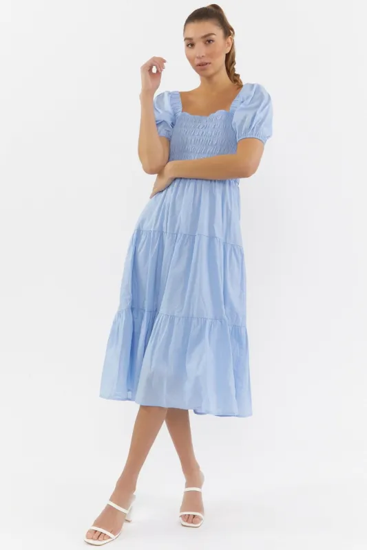 Tiered Puff Sleeve Maxi Dress sold by Urban Planet