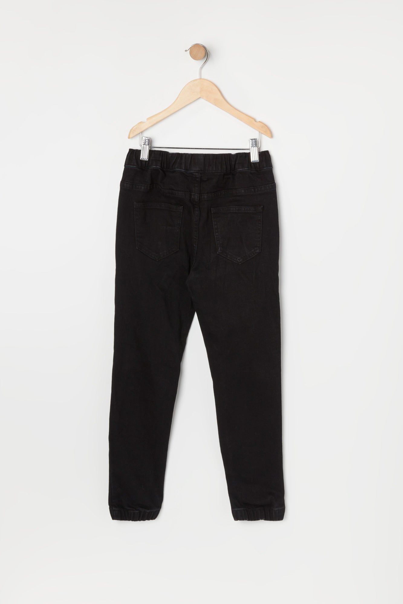 Boys Black Wash Distressed Denim Jogger sold by Urban Planet product image thumbnail 2