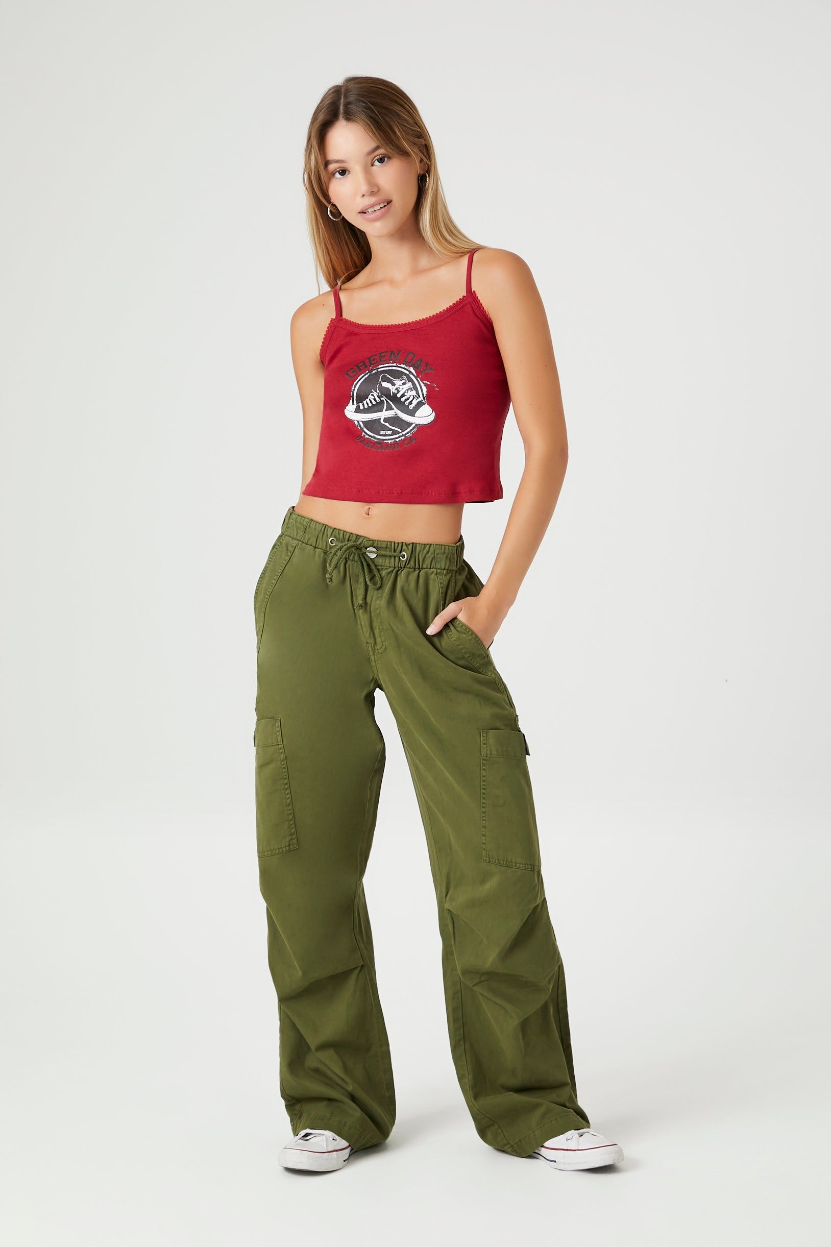 Pantalon cargo à jambe large avec taille coulissante sold by Urban Planet