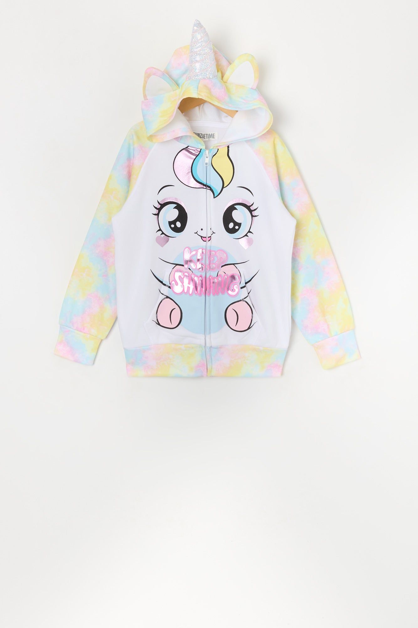 Girls Keep Shining Unicorn Zip-Up Character Hoodie sold by Urban Planet