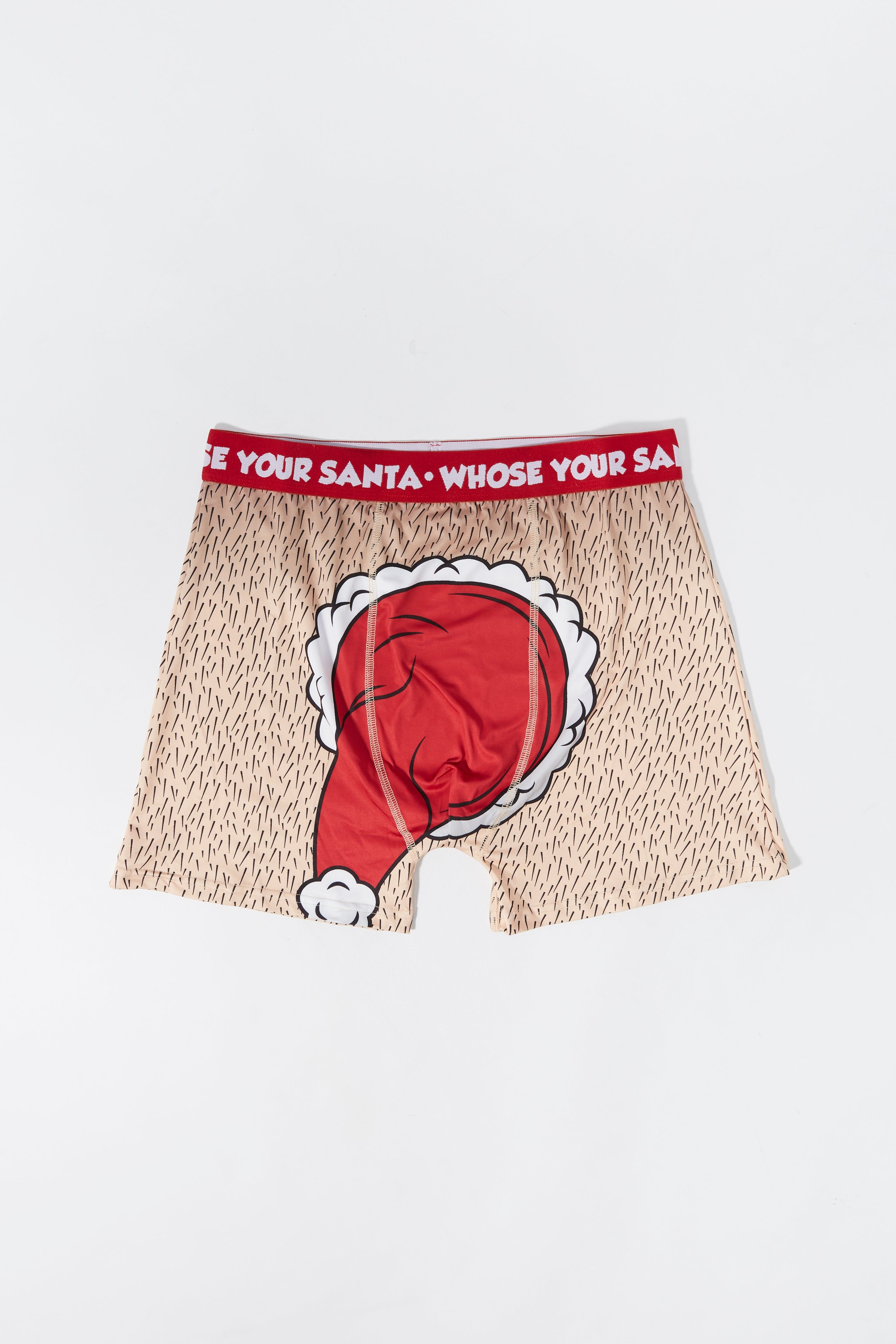 Boxeur à imprimé de Noël Whose Your Santa sold by Urban Planet