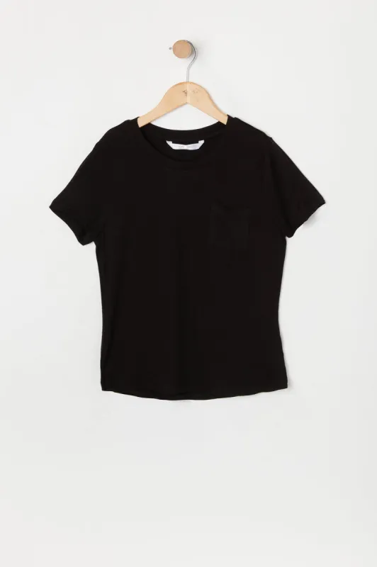 Girls Relaxed Pocket T-Shirt sold by Urban Planet