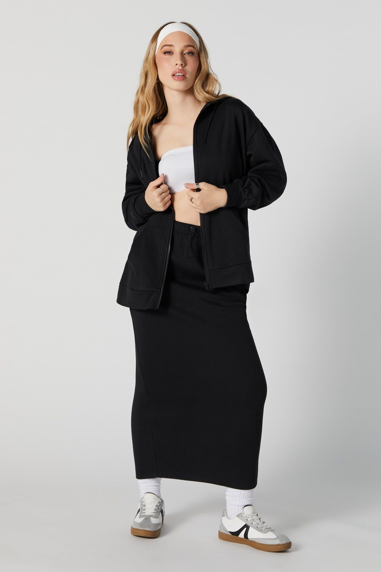 Oversized Fleece Zip-Up Hoodie sold by Urban Planet product image thumbnail 3