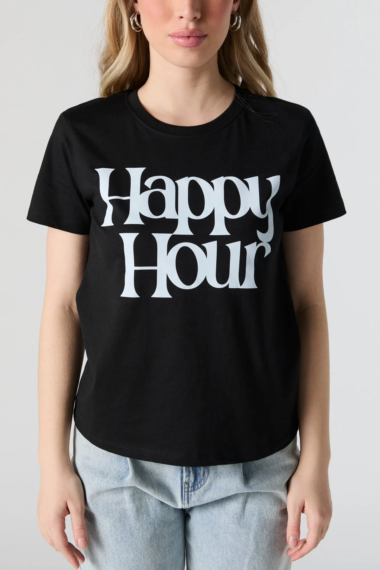 Happy Hour Graphic T-Shirt sold by Urban Planet product image thumbnail 4