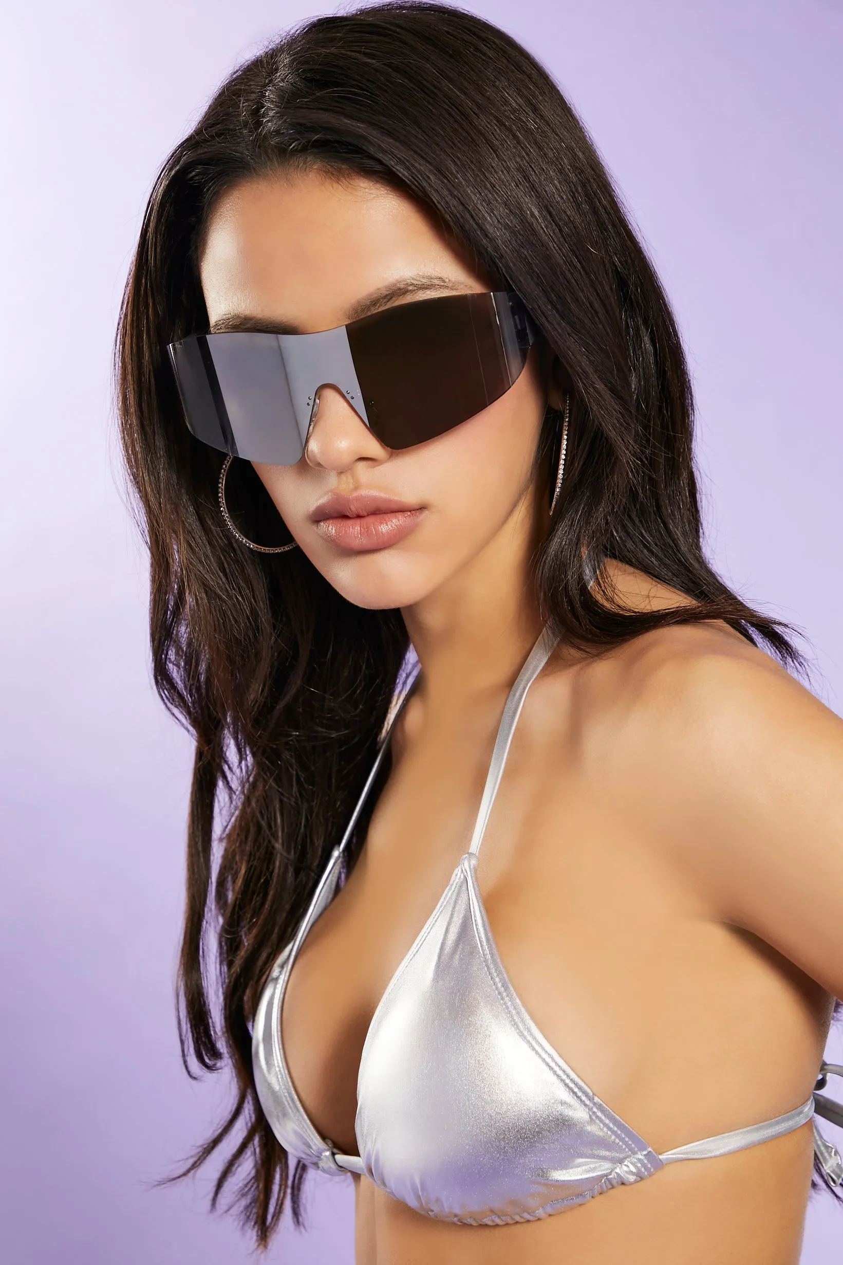 Rimless Shield Sunglasses sold by Urban Planet