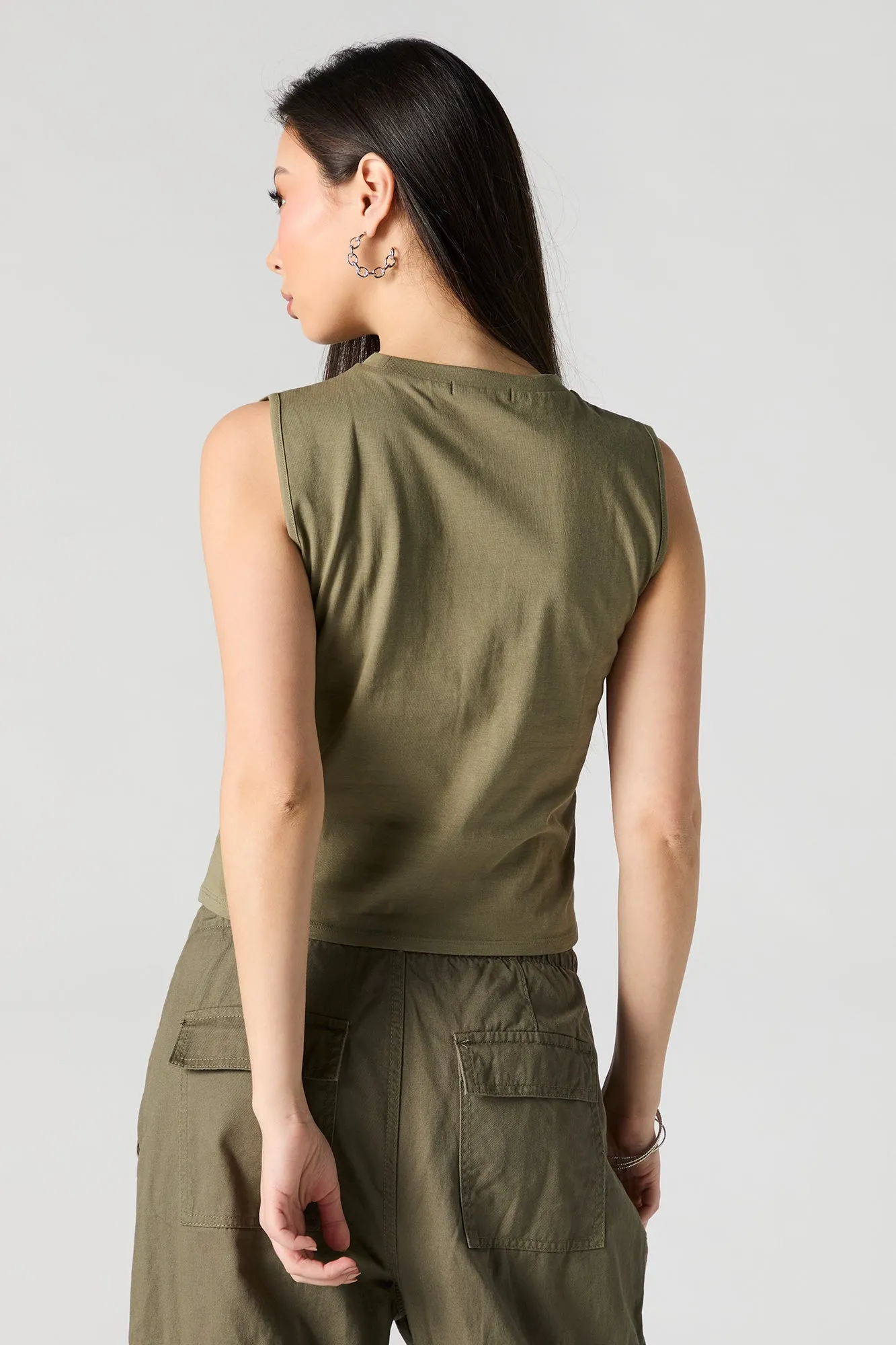 Desert Vibes Graphic Cropped Tank sold by Urban Planet product image thumbnail 4