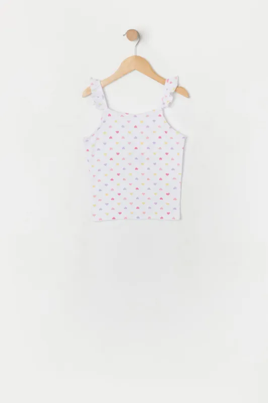 Girls Heart Print Tank sold by Urban Planet