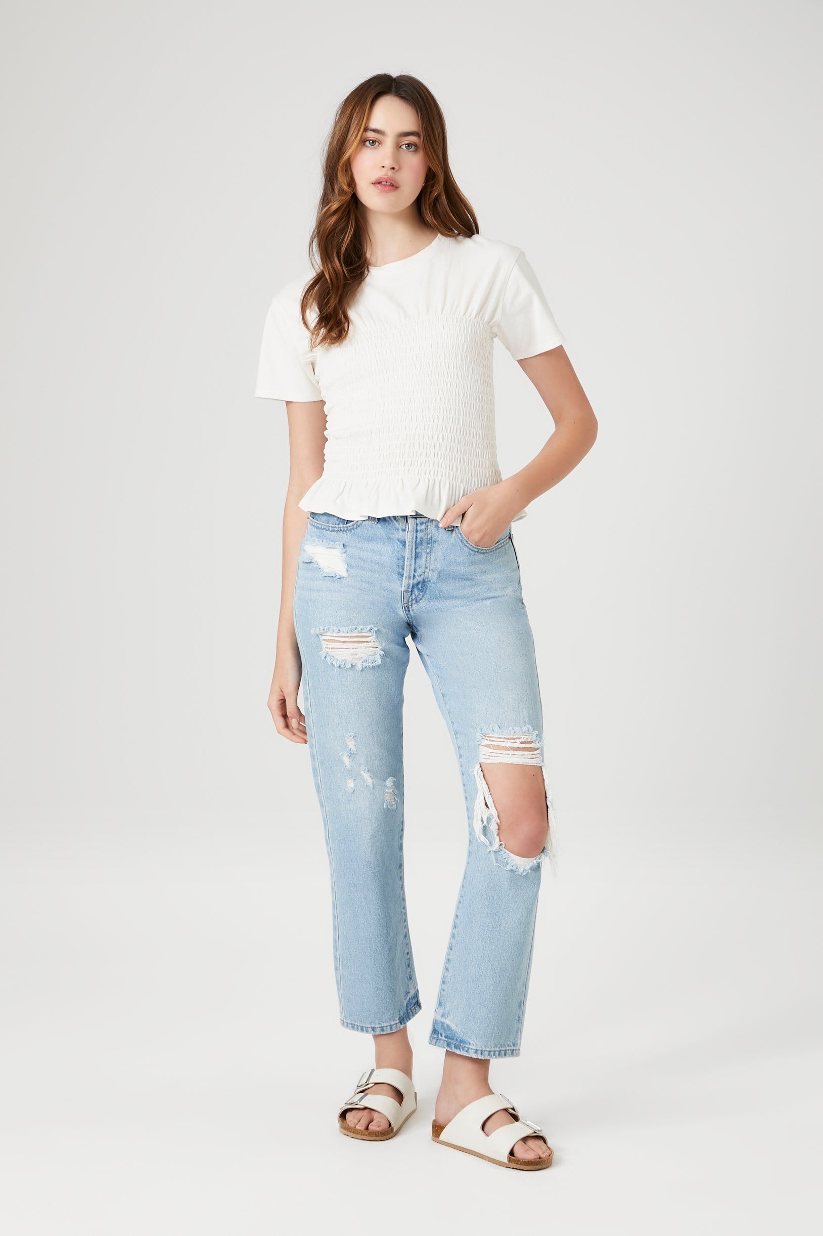 Haut combo smocké volanté sold by Urban Planet product image thumbnail 4