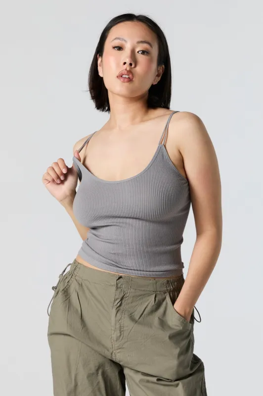 Seamless Ribbed Double Strap Cami sold by Urban Planet