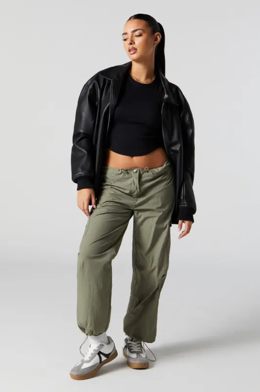 Nylon Cargo Parachute Pant sold by Urban Planet