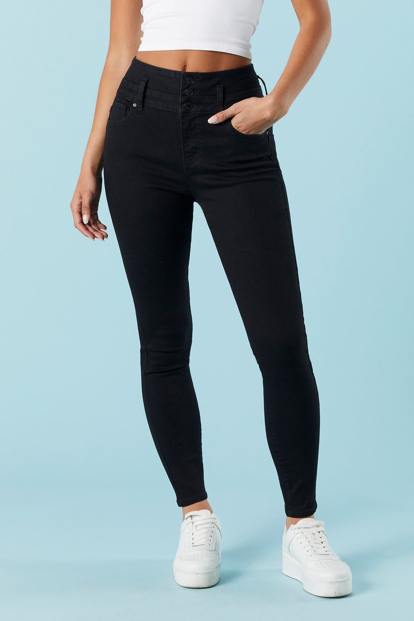 Ibiza Black Wash Skinny Jean sold by Urban Planet product image thumbnail 2