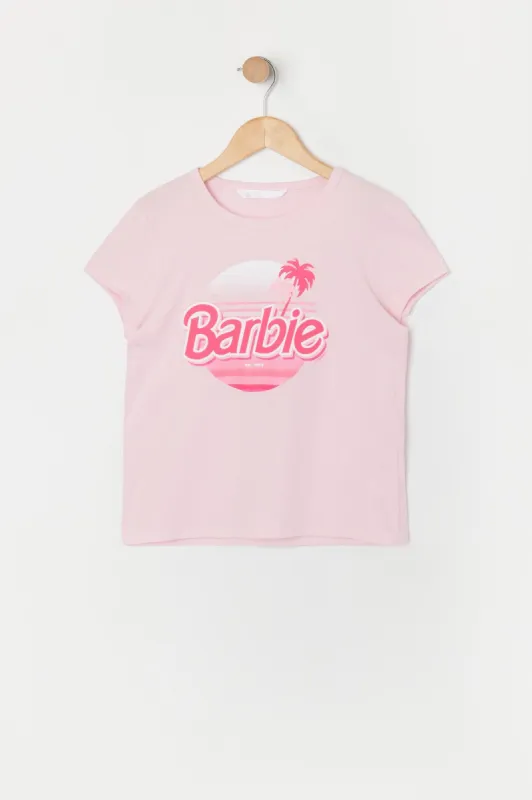 T-shirt rose à imprimé Barbie™ Est 1959 pour fille sold by Urban Planet