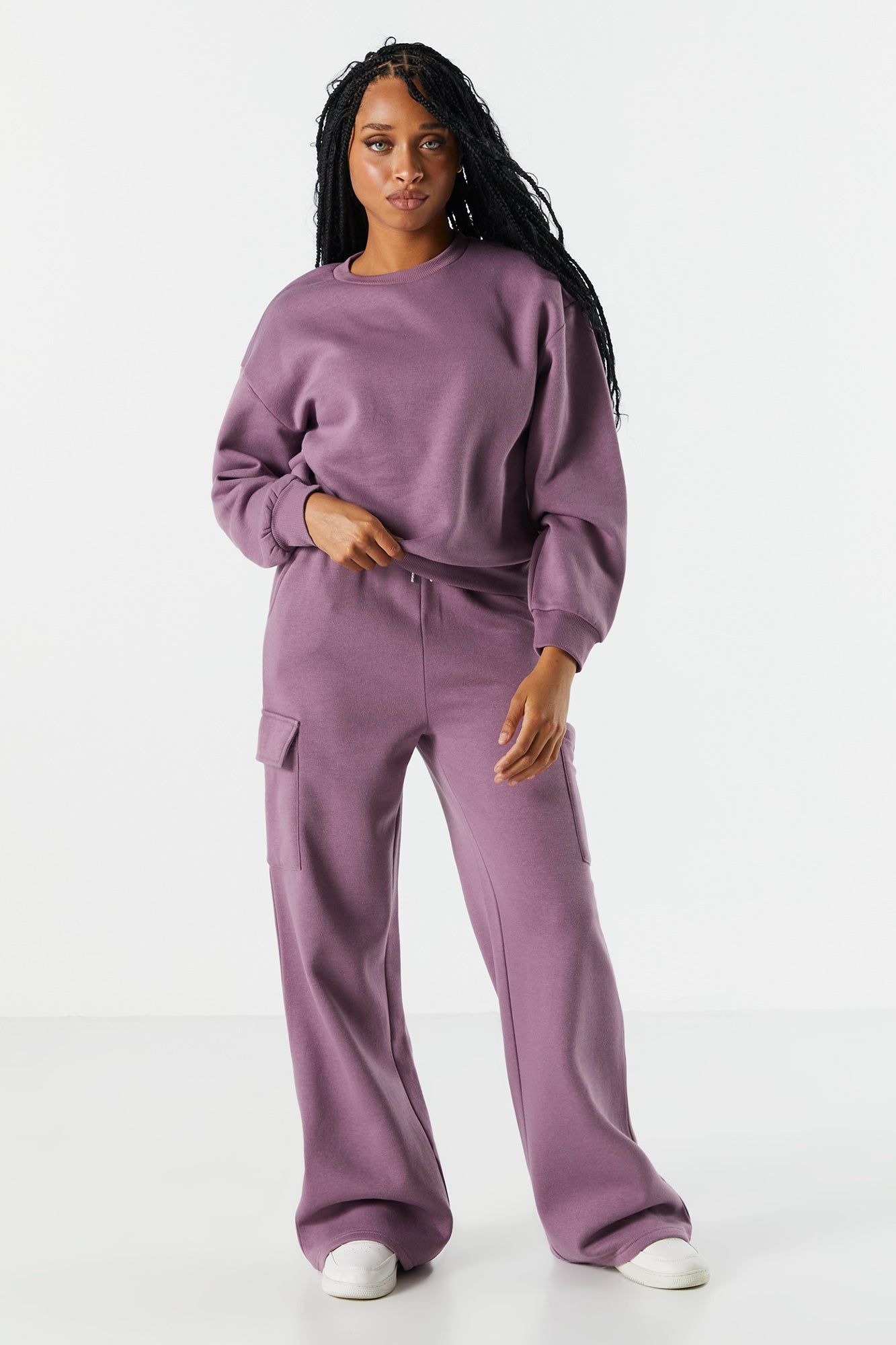 Fleece Wide Leg Cargo Pant sold by Urban Planet product image thumbnail 25