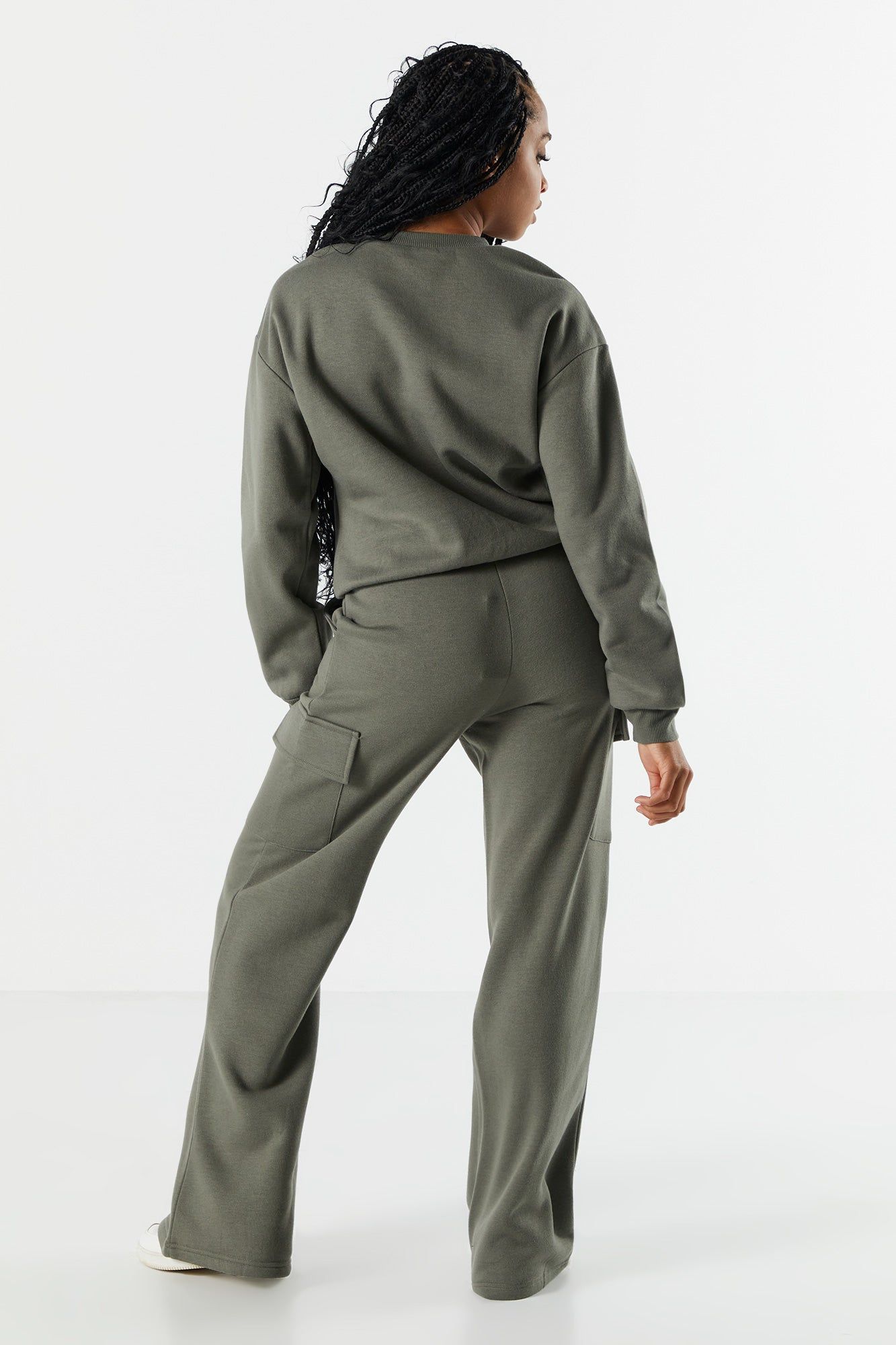 Fleece Wide Leg Cargo Pant sold by Urban Planet product image thumbnail 3