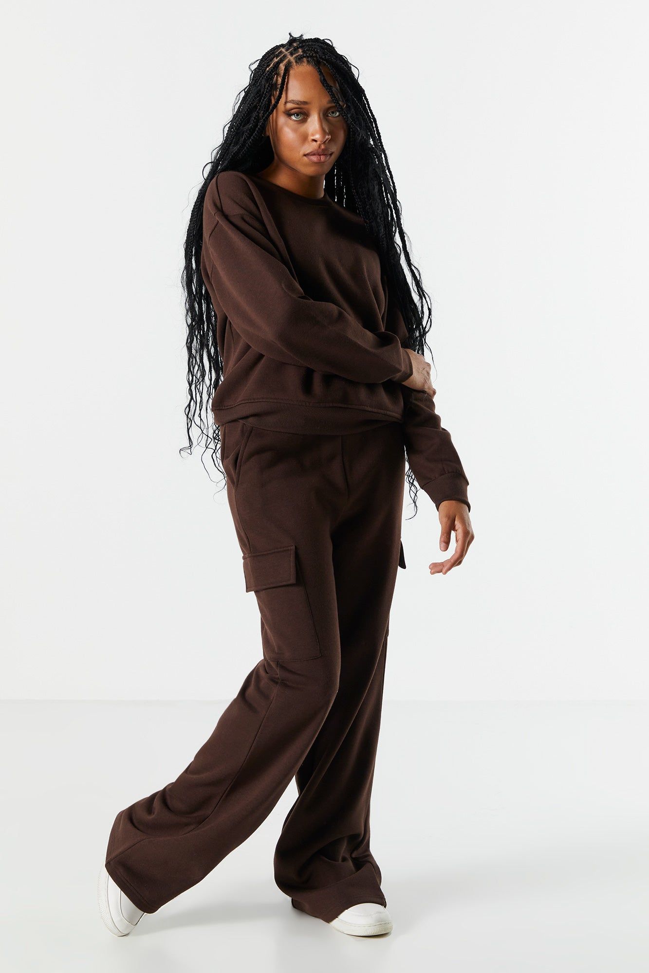 Fleece Wide Leg Cargo Pant sold by Urban Planet product image thumbnail 19