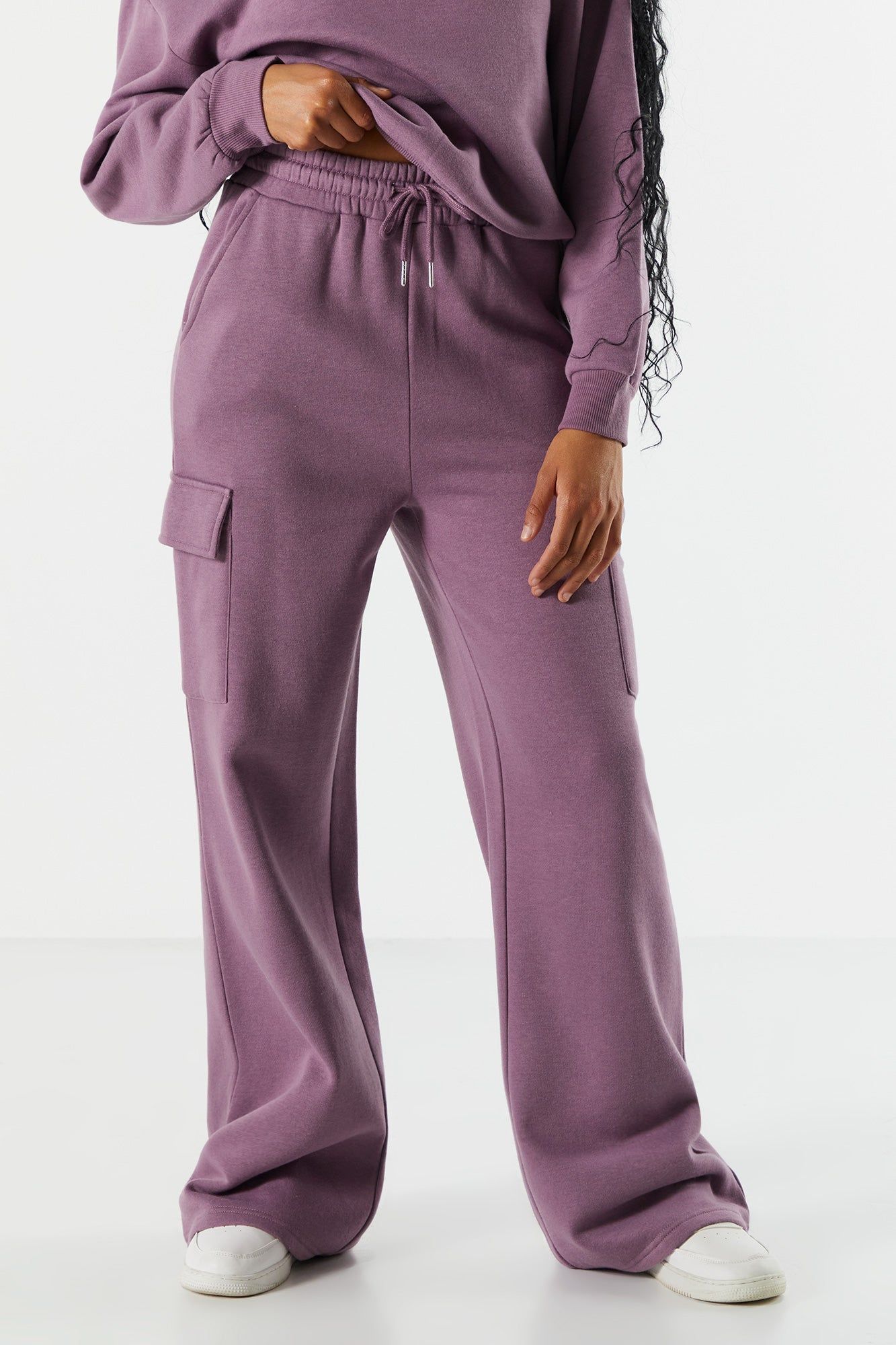 Fleece Wide Leg Cargo Pant sold by Urban Planet product image thumbnail 26