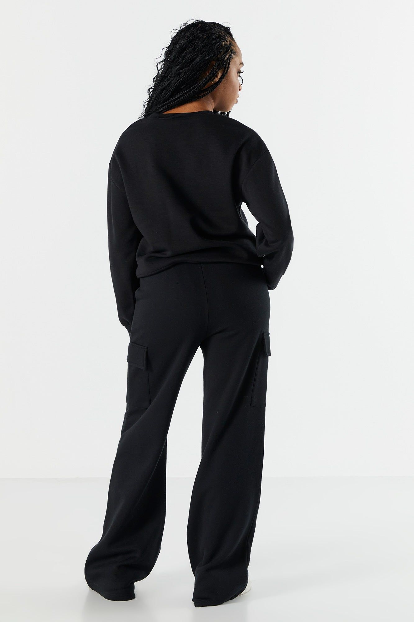 Fleece Wide Leg Cargo Pant sold by Urban Planet product image thumbnail 6