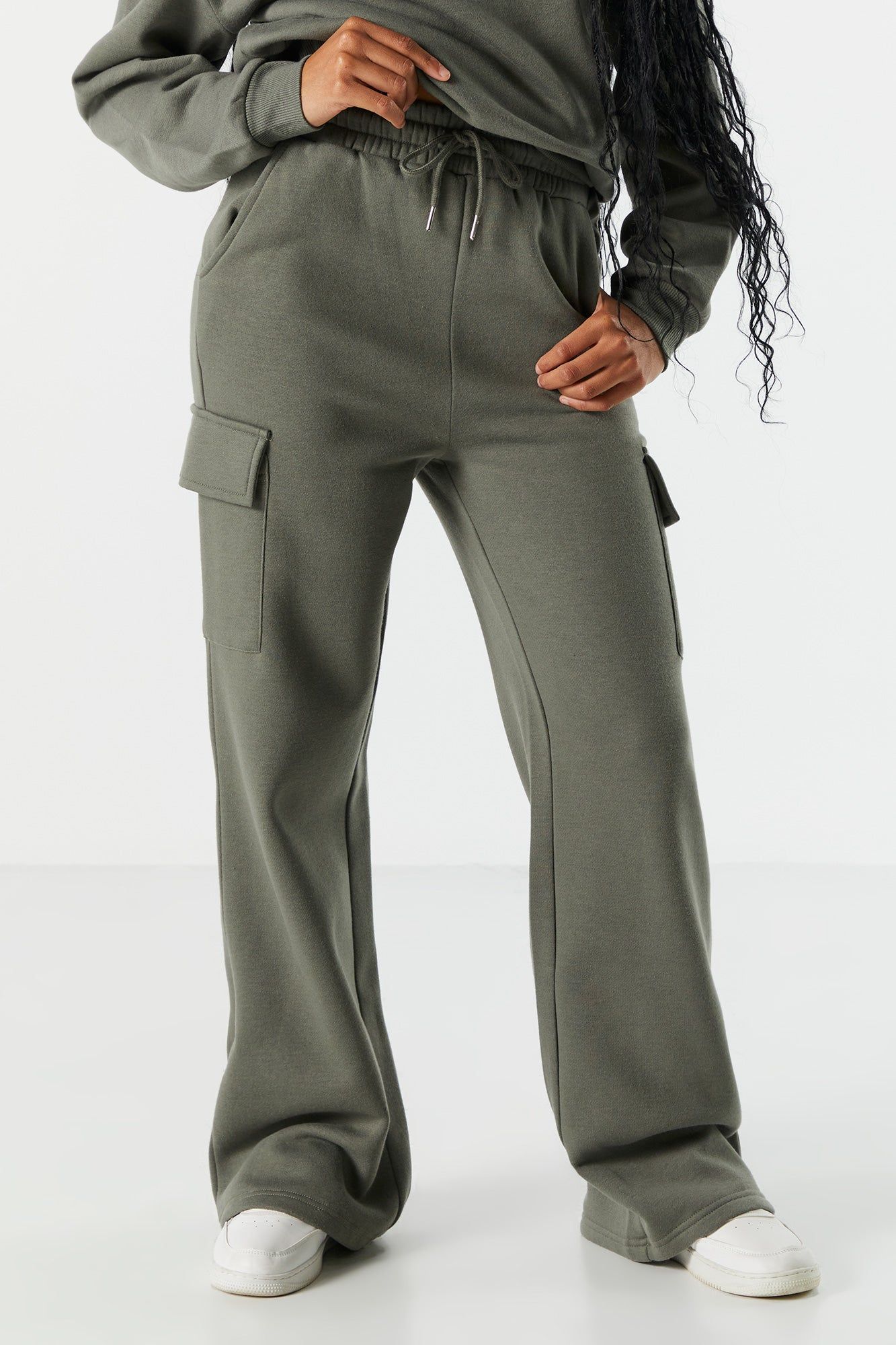 Fleece Wide Leg Cargo Pant sold by Urban Planet product image thumbnail 2