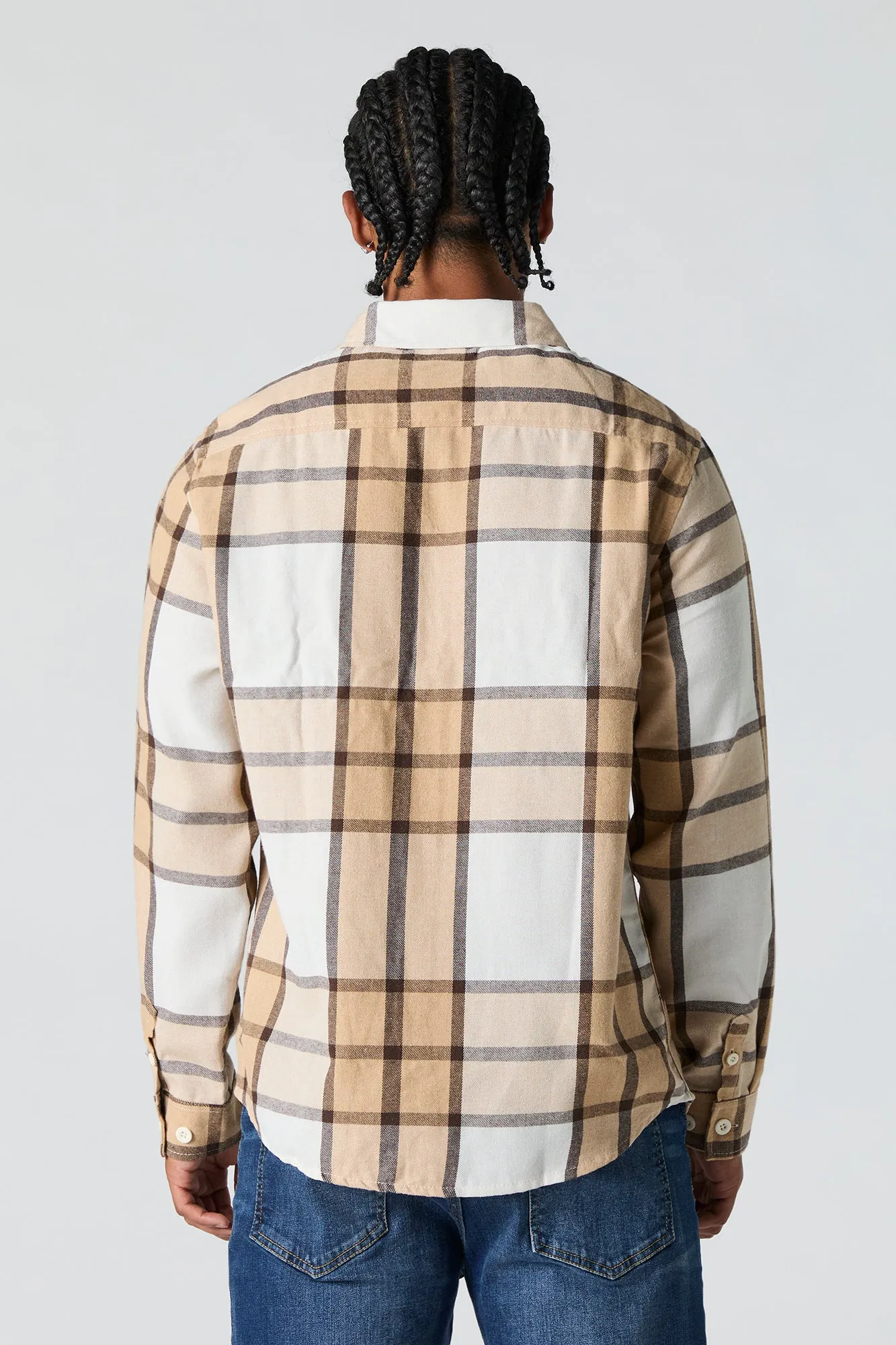 Haut boutonné à carreaux fauve sold by Urban Planet product image thumbnail 2