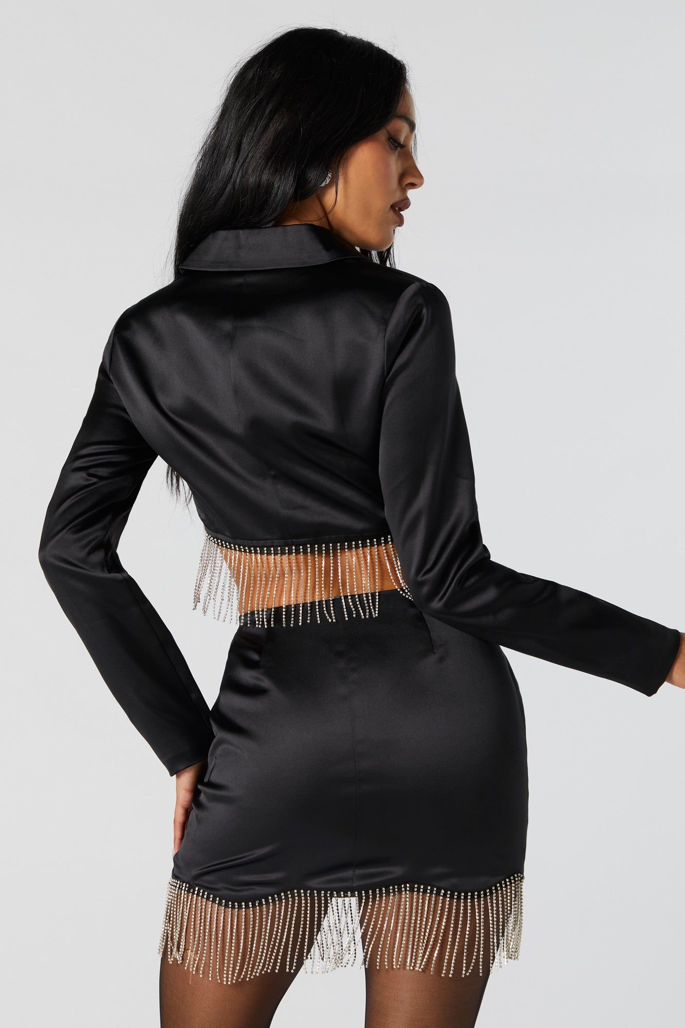 Minijupe avec franges et pierres du Rhin sold by Urban Planet product image thumbnail 3