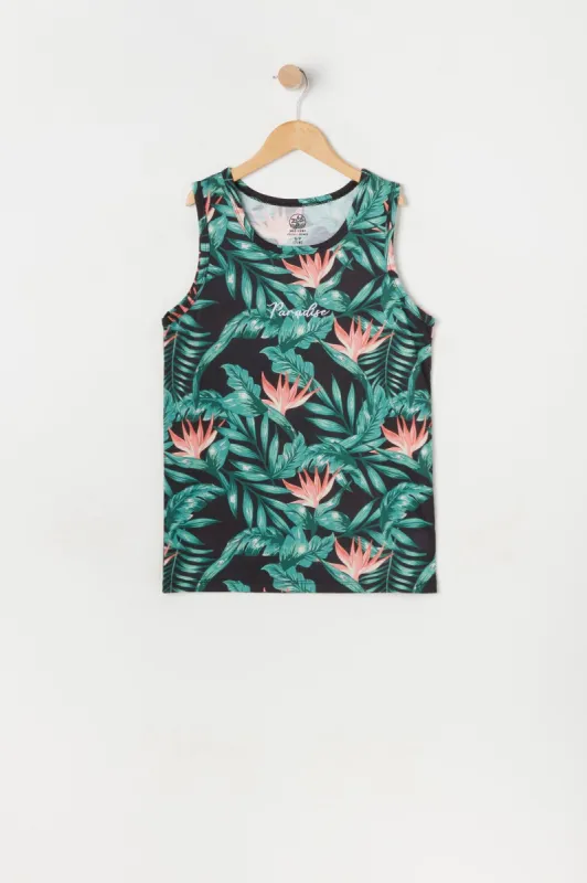 Boys Paradise Floral Print Tank Top sold by Urban Planet