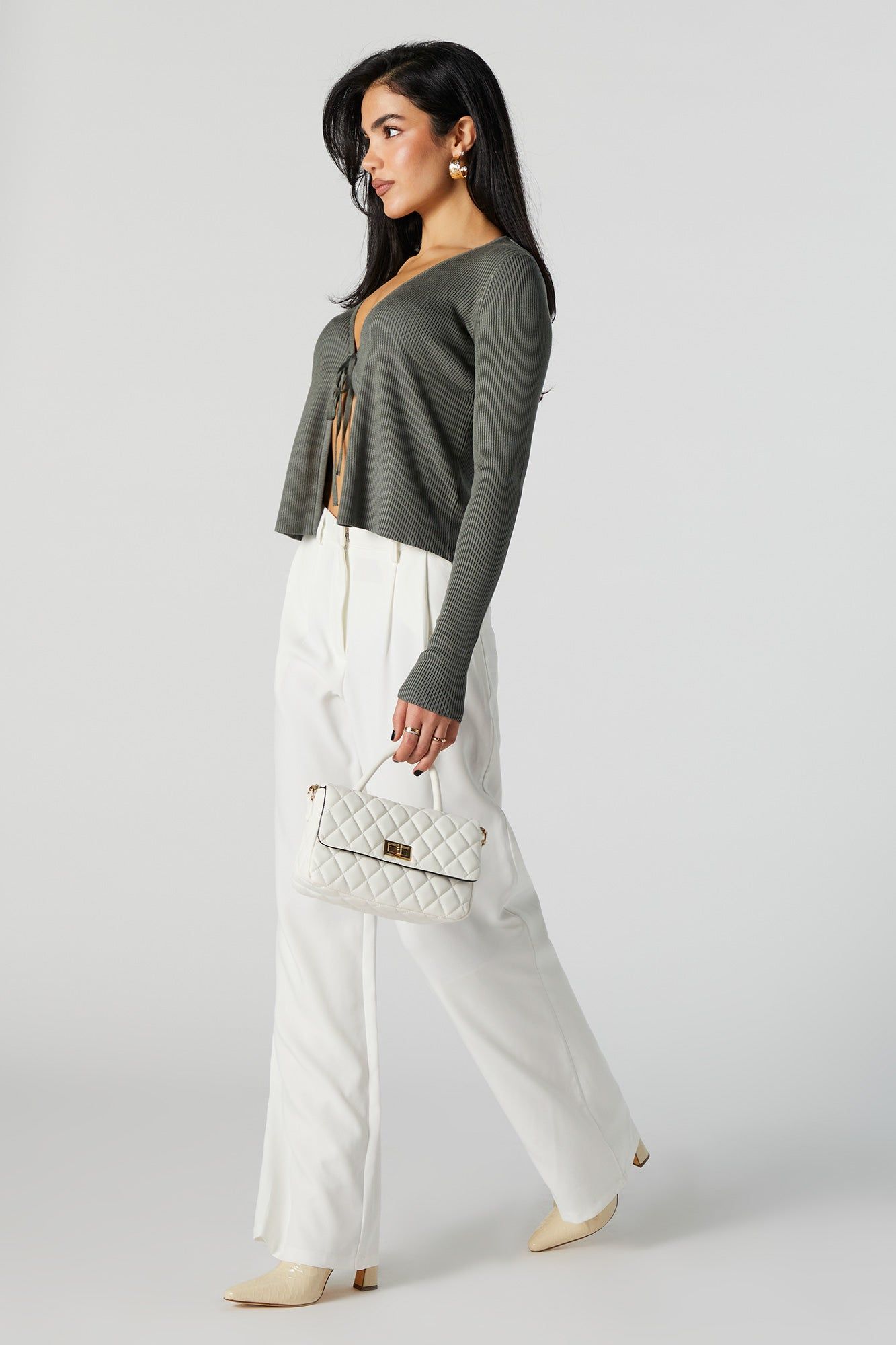 Front Tie Long Sleeve Top sold by Urban Planet product image thumbnail 4