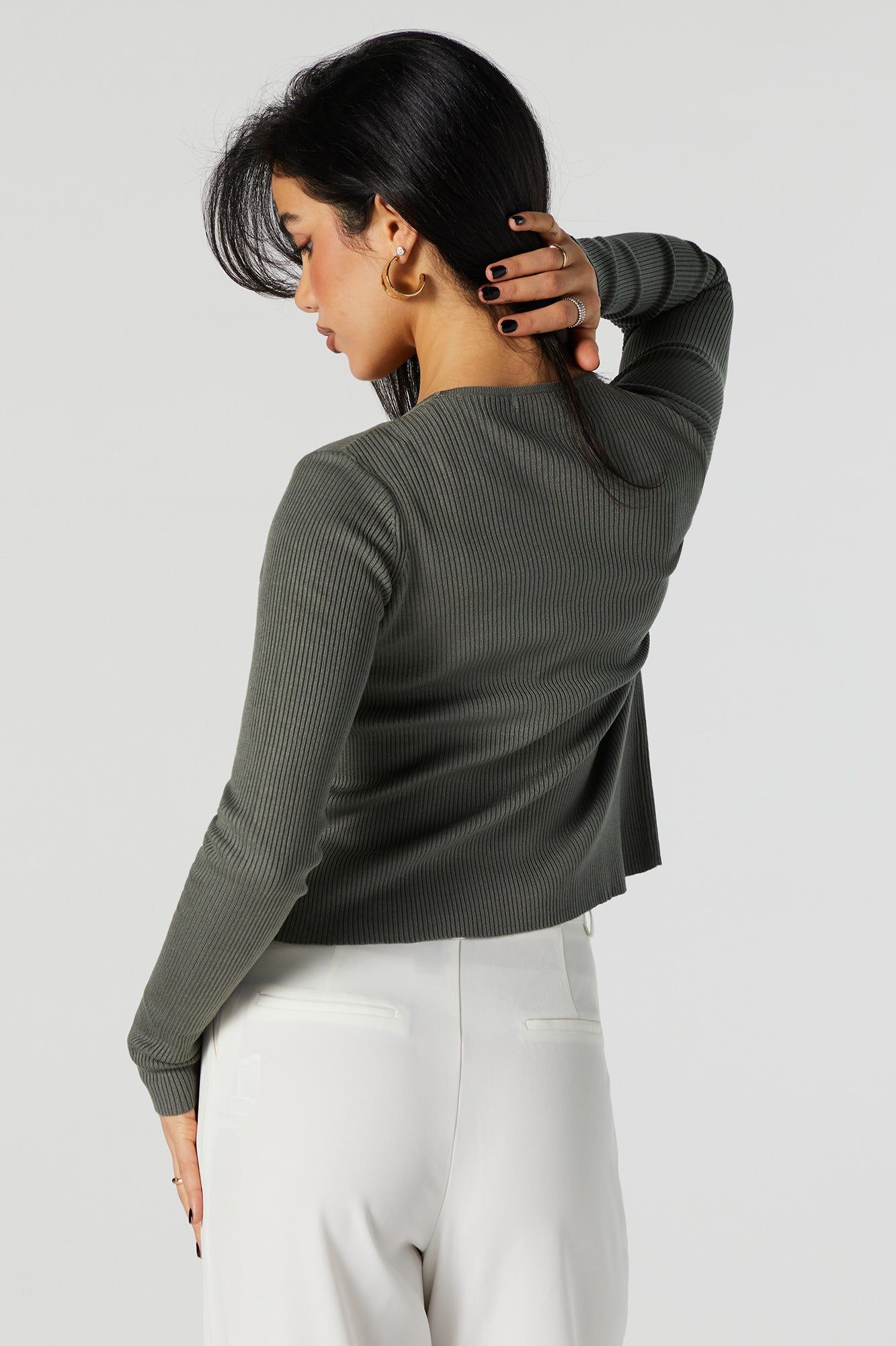 Front Tie Long Sleeve Top sold by Urban Planet product image thumbnail 3
