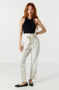 Striped High Rise Paperbag Pant sold by Urban Planet