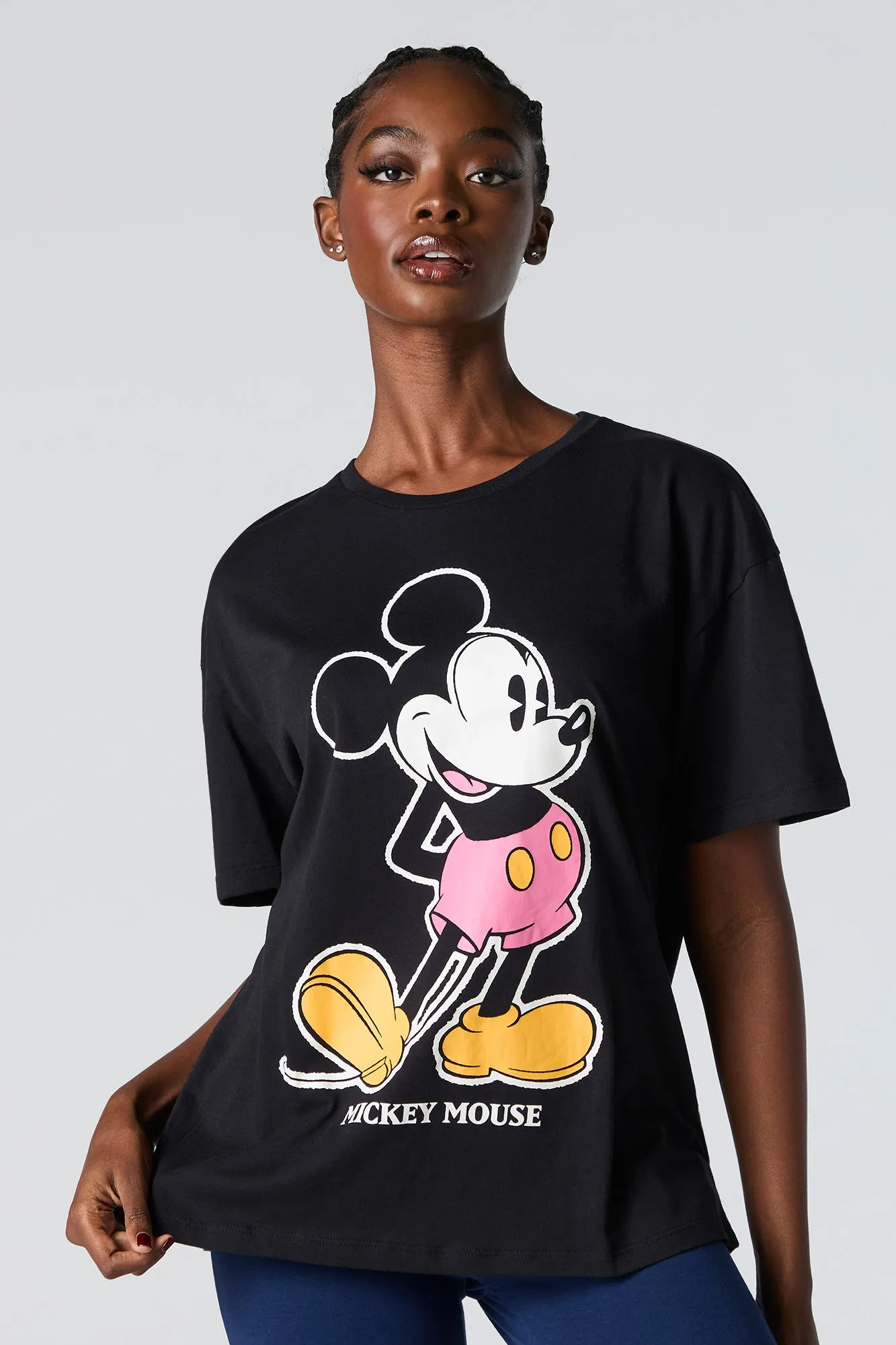 Mickey Mouse Graphic Boyfriend T-Shirt sold by Urban Planet