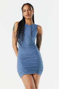 Ribbed Ruched Bodycon Mini Dress sold by Urban Planet