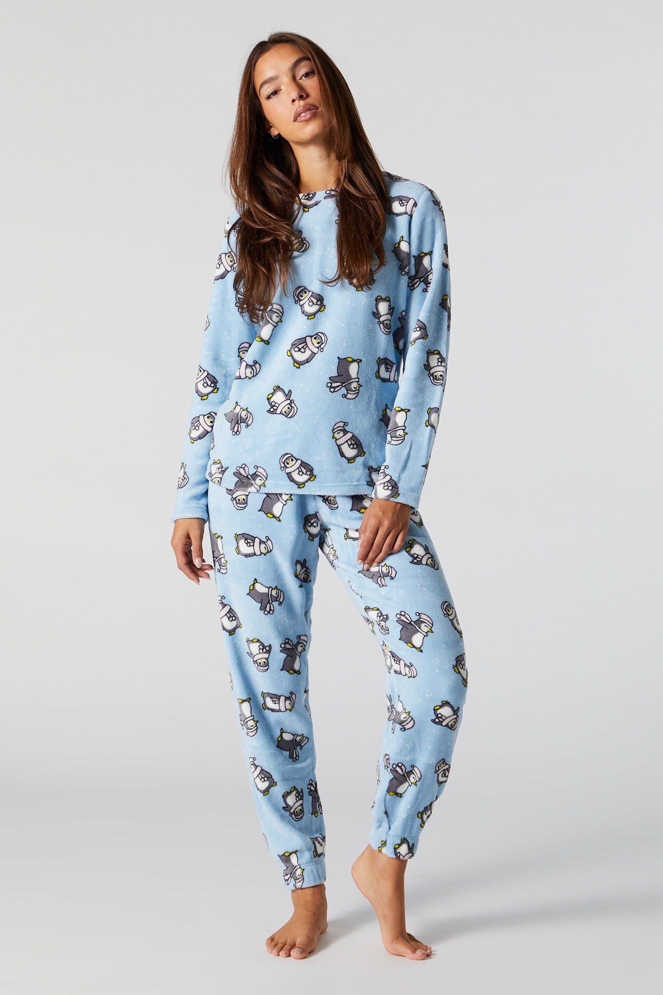 Plush Penguin 2 Piece Holiday Pajama Set sold by Urban Planet product image thumbnail 4