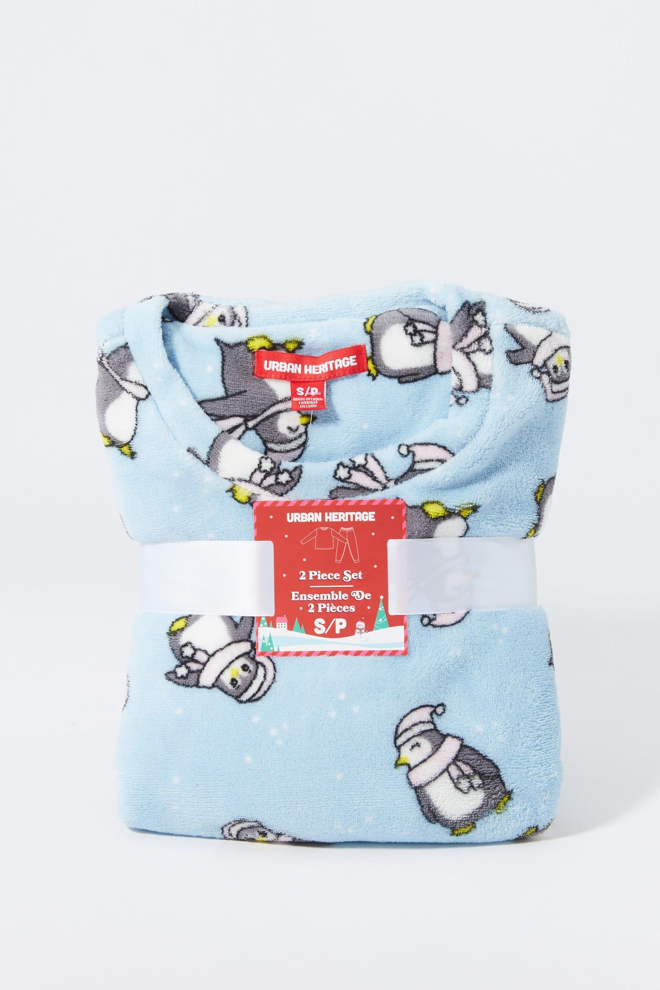 Plush Penguin 2 Piece Holiday Pajama Set sold by Urban Planet product image thumbnail 2