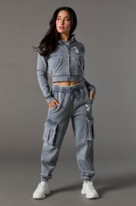 Playboy Graphic Zip-Up Washed Hoodie sold by Urban Planet