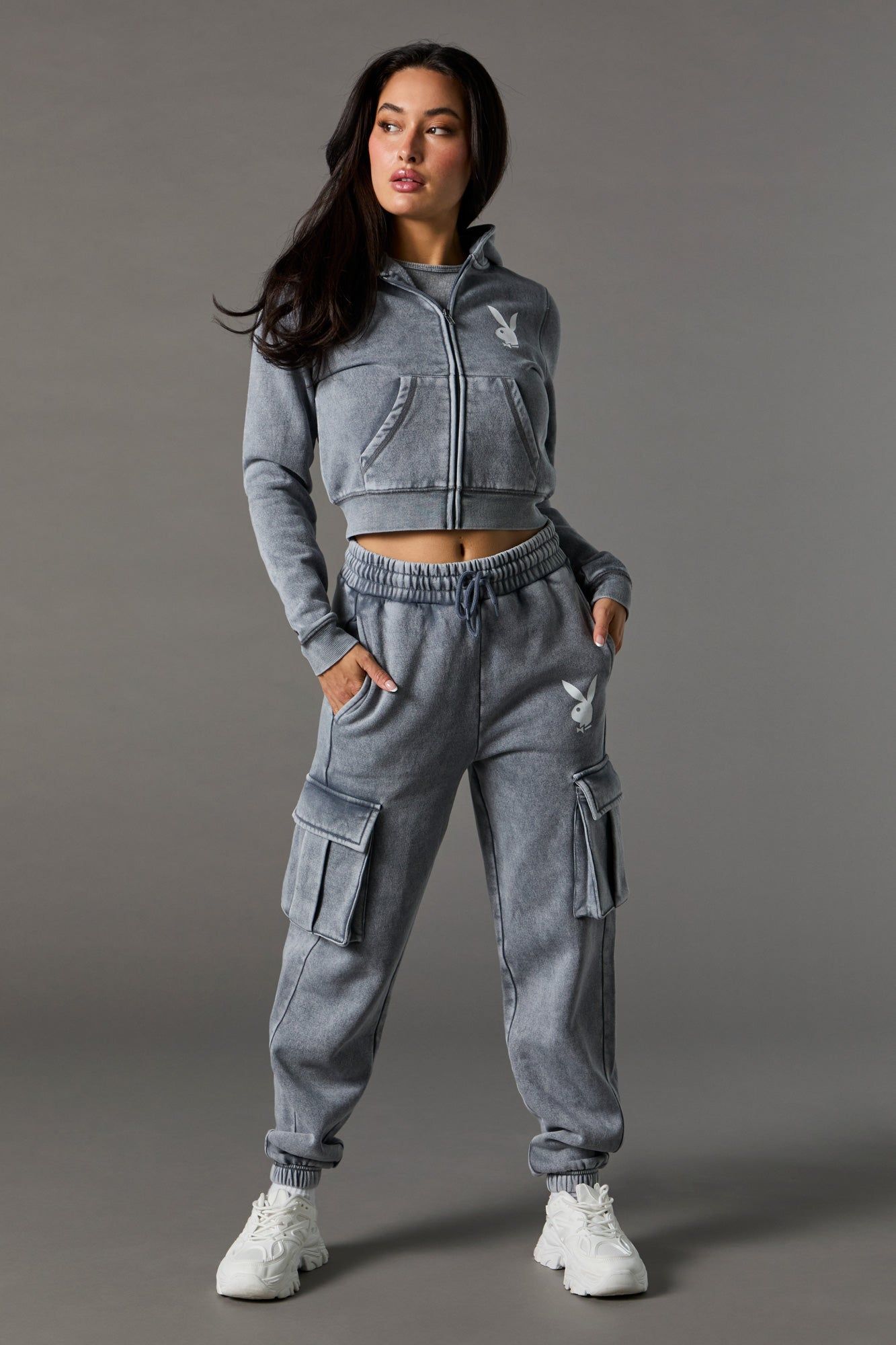 Playboy Graphic Zip-Up Washed Hoodie sold by Urban Planet product image thumbnail 3