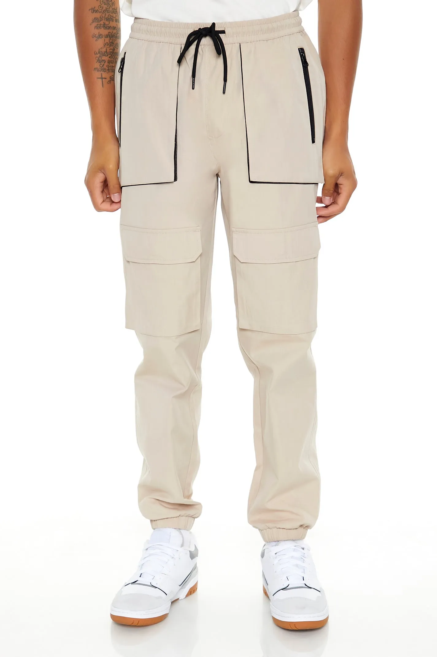 Slim Drawstring Cargo Jogger sold by Urban Planet