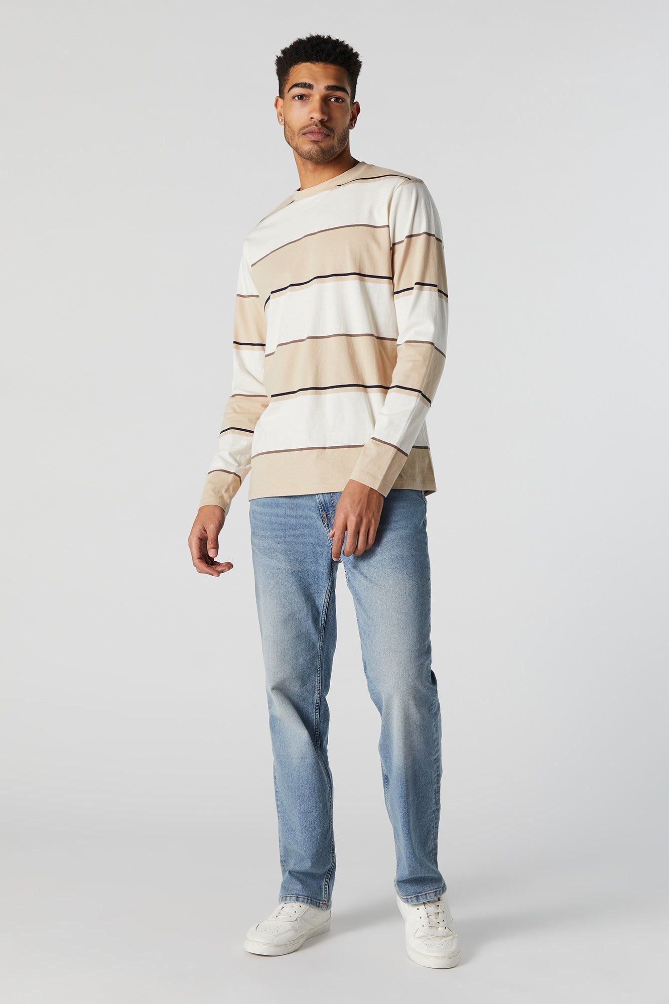 Wide Striped Print Long Sleeve Top sold by Urban Planet product image thumbnail 3