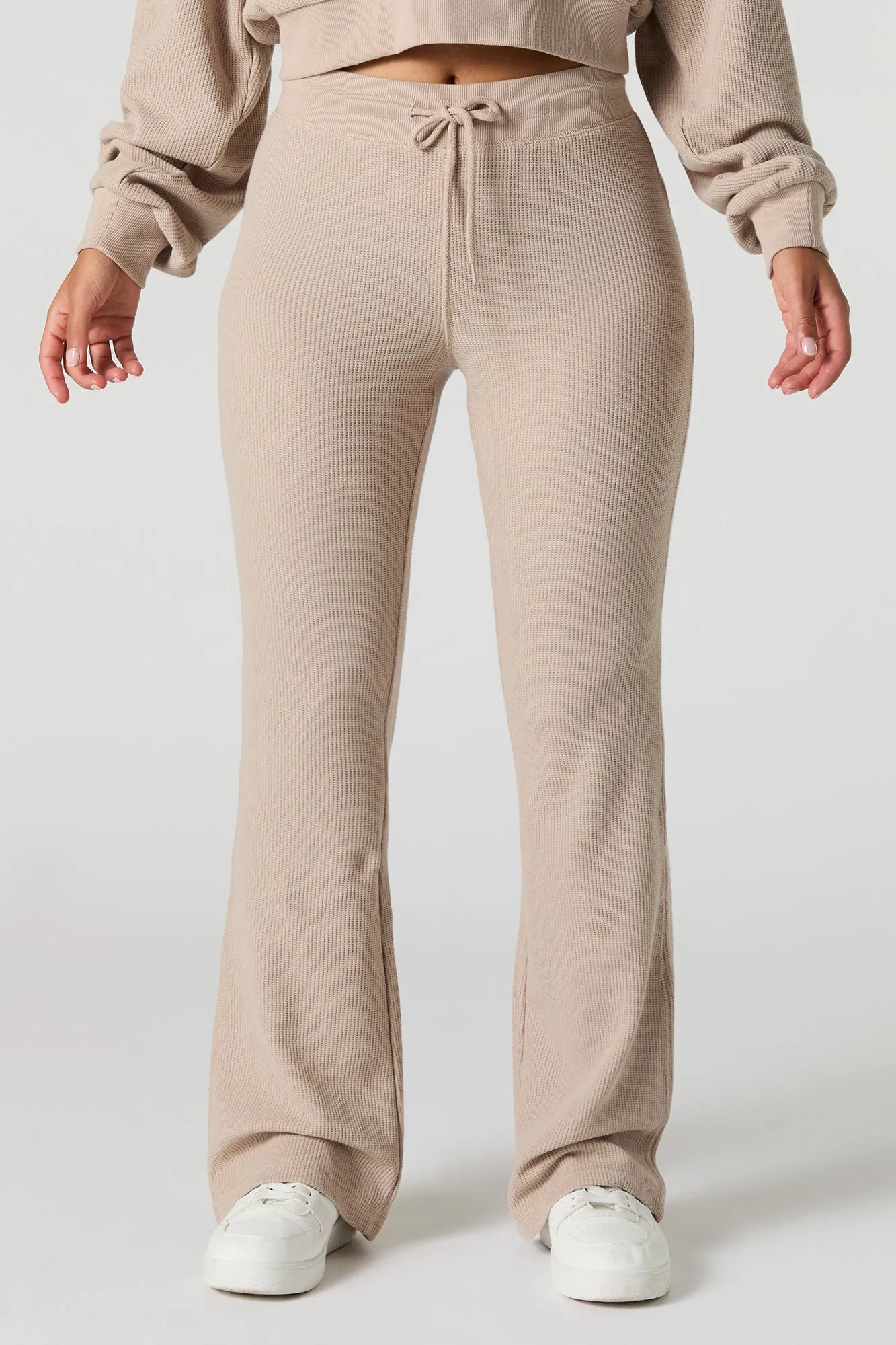 Pantalon en tricot gaufré à jambe évasée sold by Urban Planet product image thumbnail 2